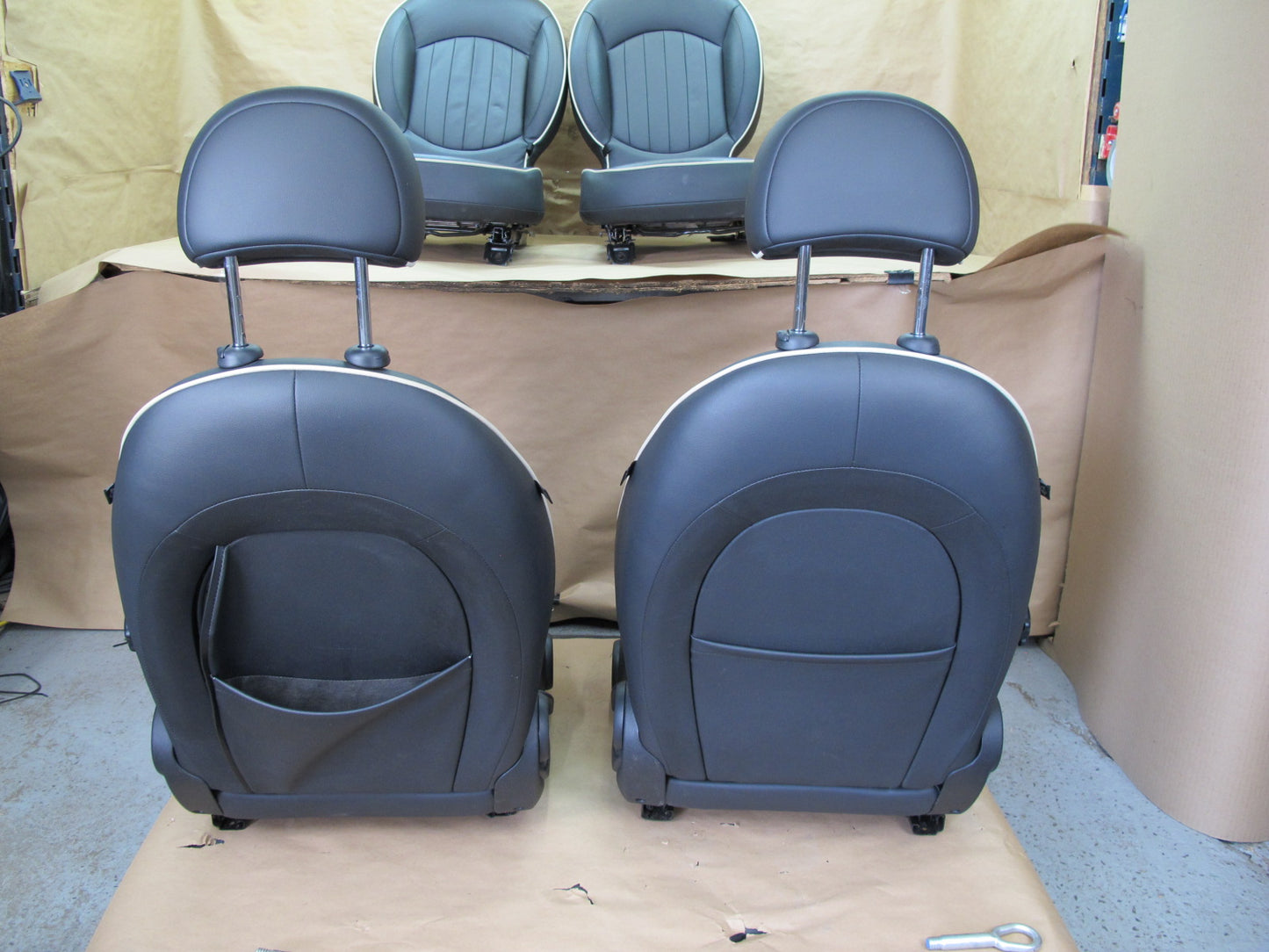 11-13 Mini Cooper R60 Countryman Set of 4 Front & Rear Leather Seat OEM