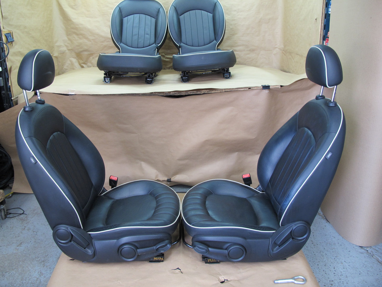 11-13 Mini Cooper R60 Countryman Set of 4 Front & Rear Leather Seat OEM