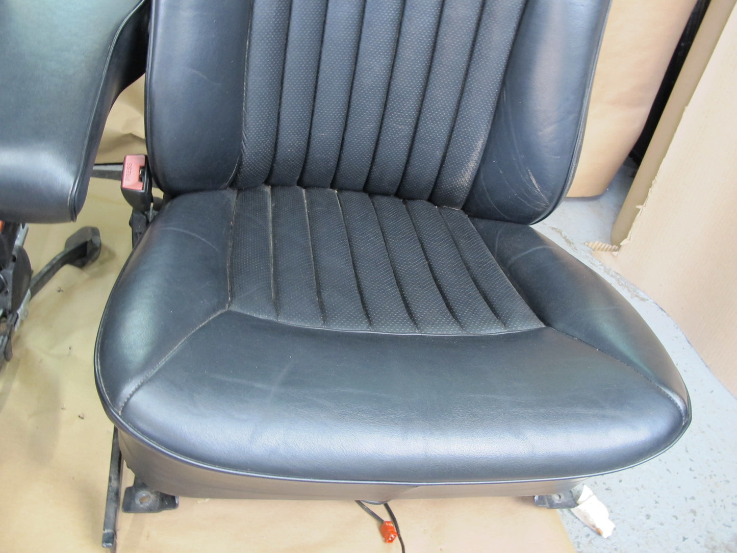 86-91 Mercedes W126 560SEL Front & Rear Left & Right Leather Seat Set OEM