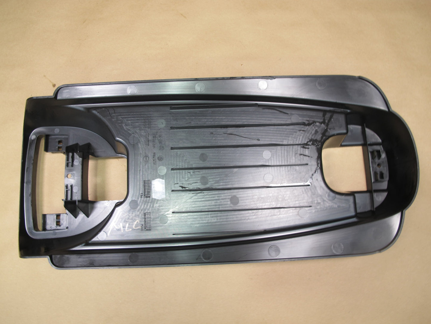 12-13 Mini Cooper R60 Rear Center Console Trim Cover Rail Support Bracket OEM