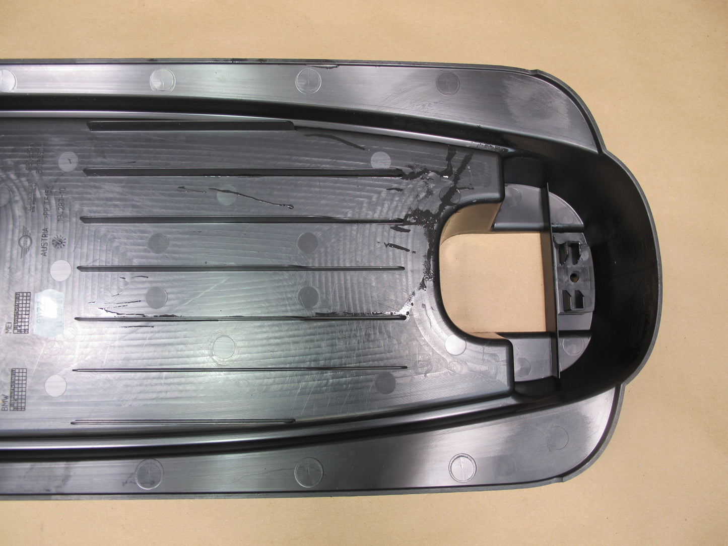 12-13 Mini Cooper R60 Rear Center Console Trim Cover Rail Support Bracket OEM