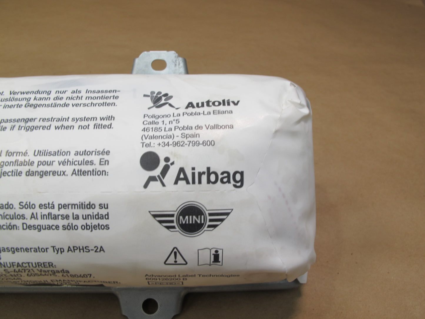 11-16 MINI R60 COUNTRYMAN FRONT RIGHT PASSENGER SIDE DASH SRS AIRBAG OEM
