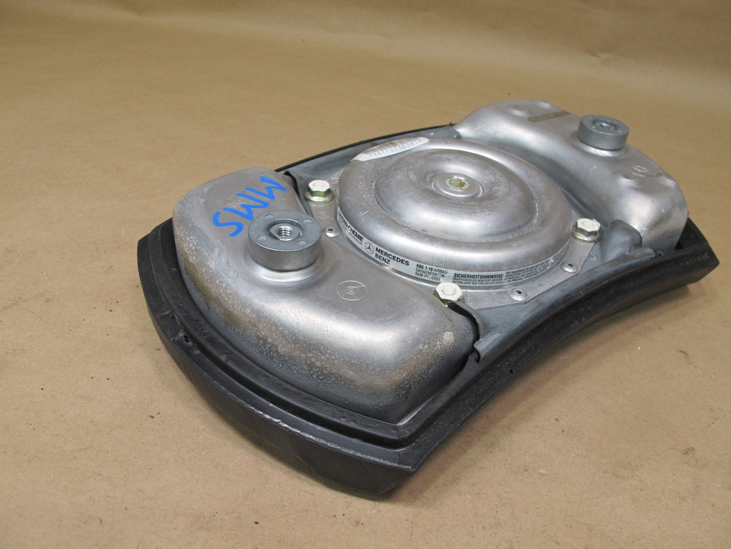 86-91 MERCEDES W126 560SEL FRONT LEFT DRIVER SIDE STEERING WHEEL SRS AIRBAG W/ CONTROL MODULE SET OEM