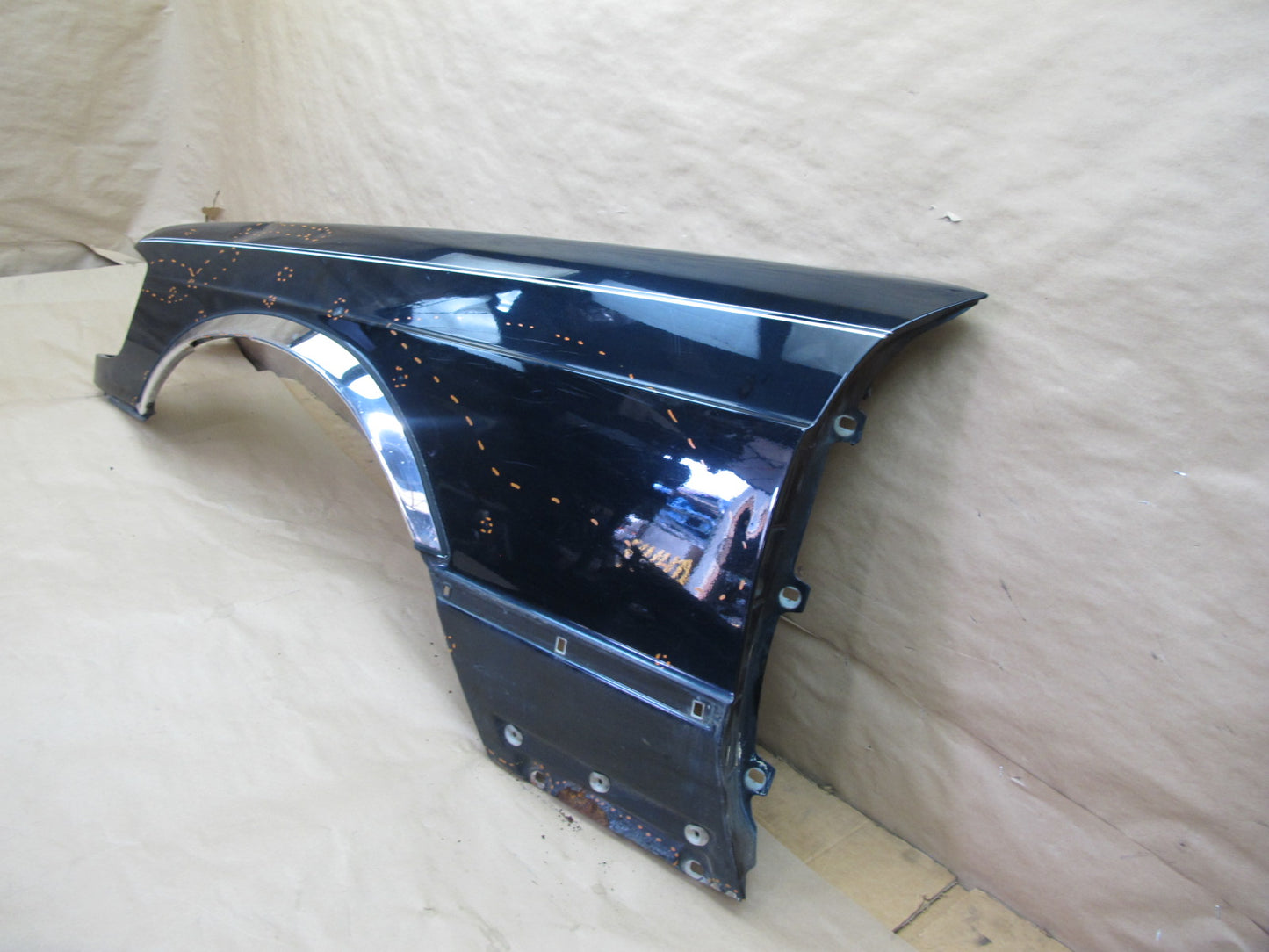 86-91 Mercedes W126 Front Left Fender Shell Cover Panel Black OEM