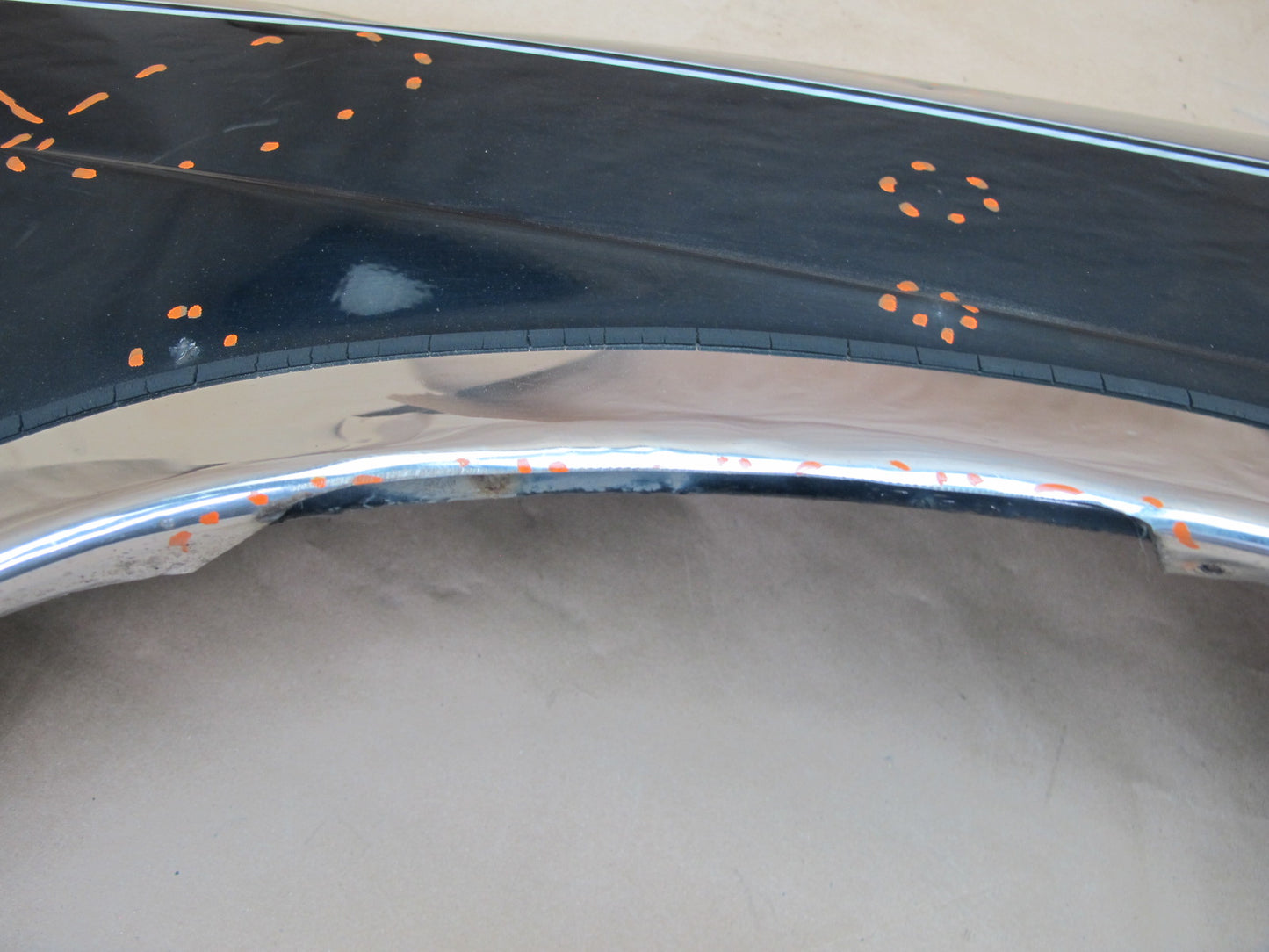 86-91 Mercedes W126 Front Left Fender Shell Cover Panel Black OEM