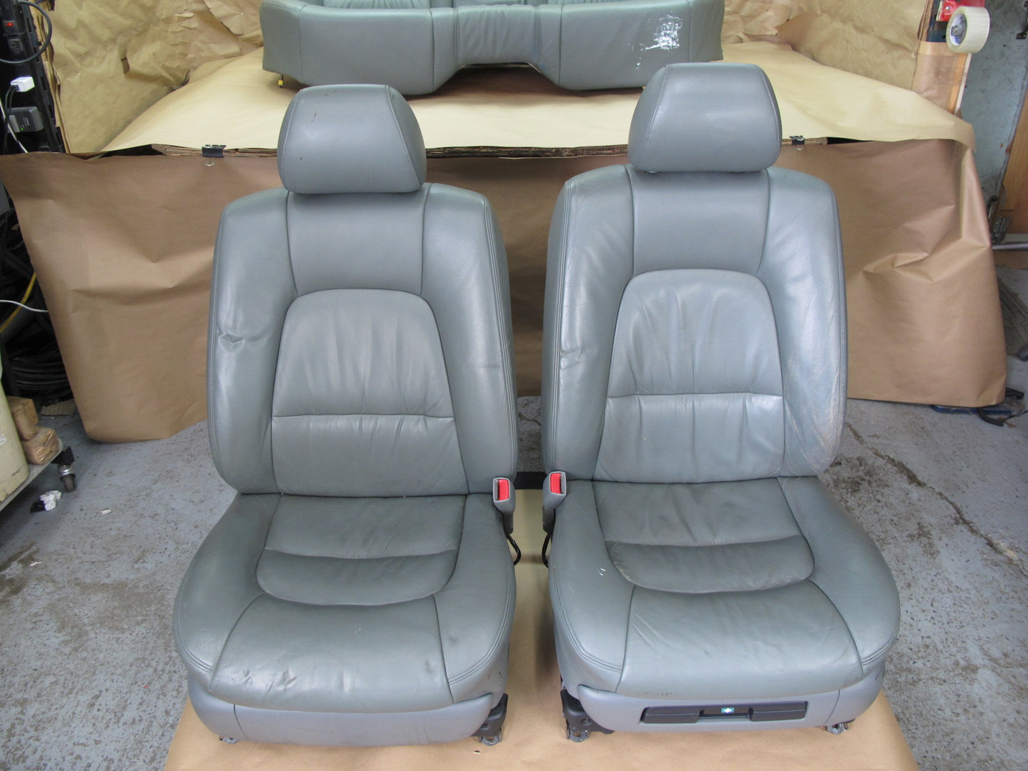 98-00 Lexus UCF20L LS400 Front & Rear Leather Seat Gray Complete Set OEM