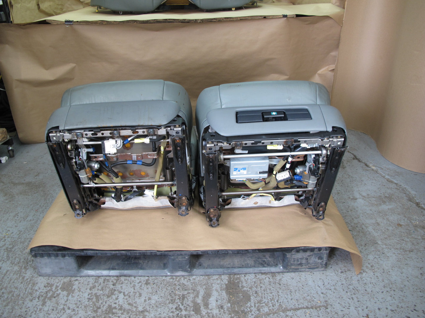 98-00 Lexus UCF20L LS400 Front & Rear Leather Seat Gray Complete Set OEM