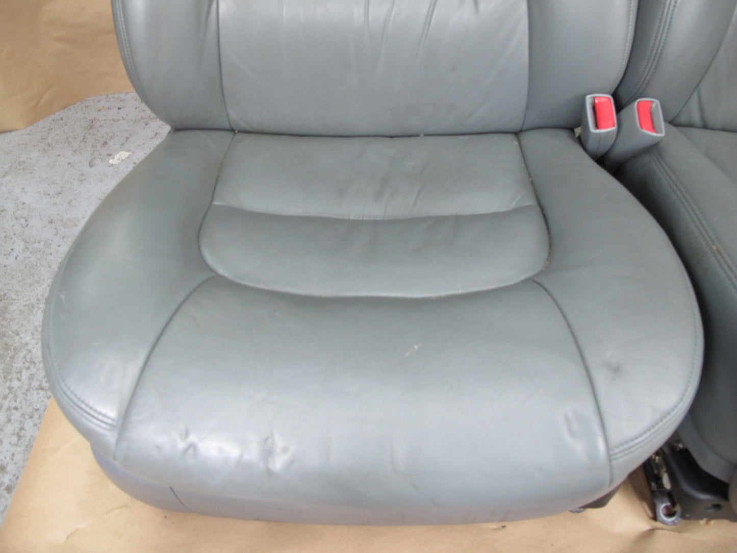 98-00 Lexus UCF20L LS400 Front & Rear Leather Seat Gray Complete Set OEM