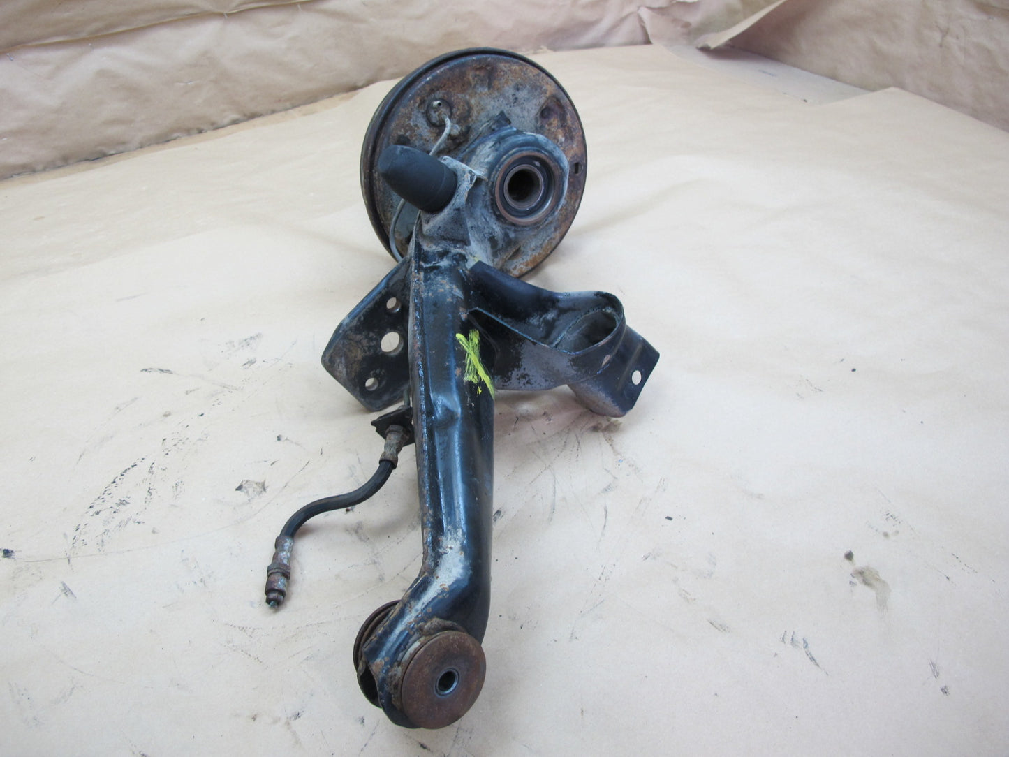 80-82 Porsche 924 Rear Right Trailing Arm Knuckle Wheel Hub Bearing Rotor OEM