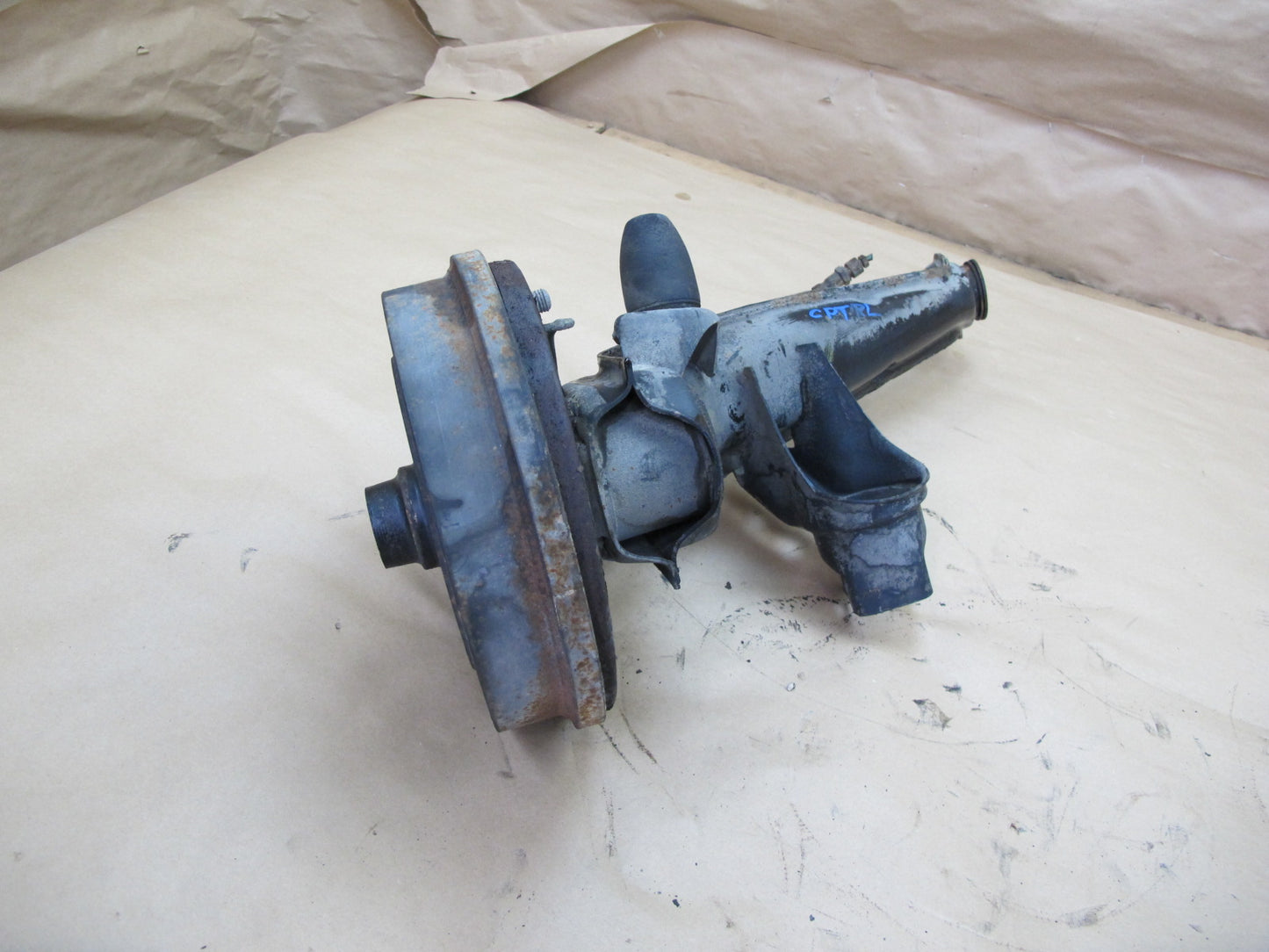 80-82 Porsche 924 Rear Left Trailing Arm Knuckle Wheel Hub Bearing Rotor OEM