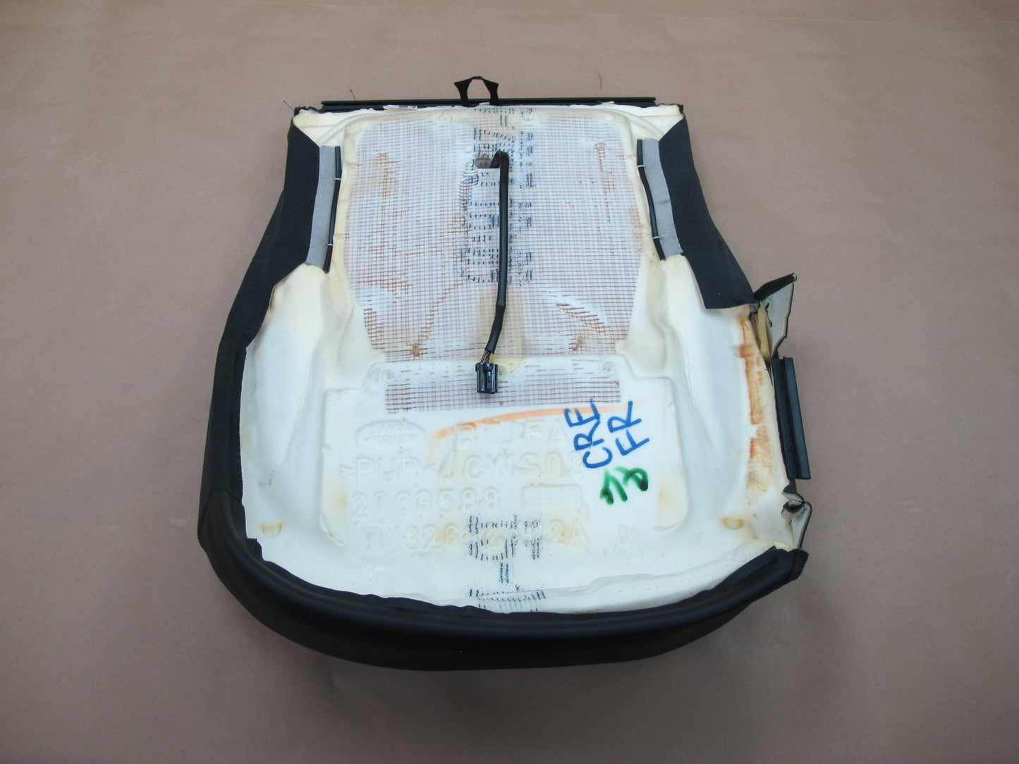 12-15 Range Rover Evoque Front Right Seat Lower Leather Cushion Black OEM