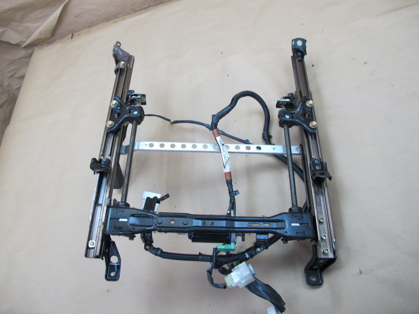 90-92 Lexus LS400 Front Right Seat Lower Frame Track Rail w Motor & Wire OEM