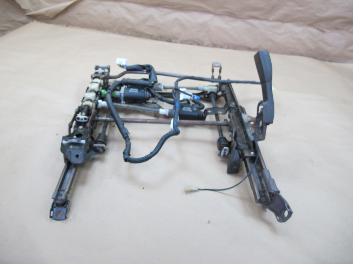 90-92 Lexus LS400 Front Left Seat Lower Frame Track Rail w Motor & Wire OEM
