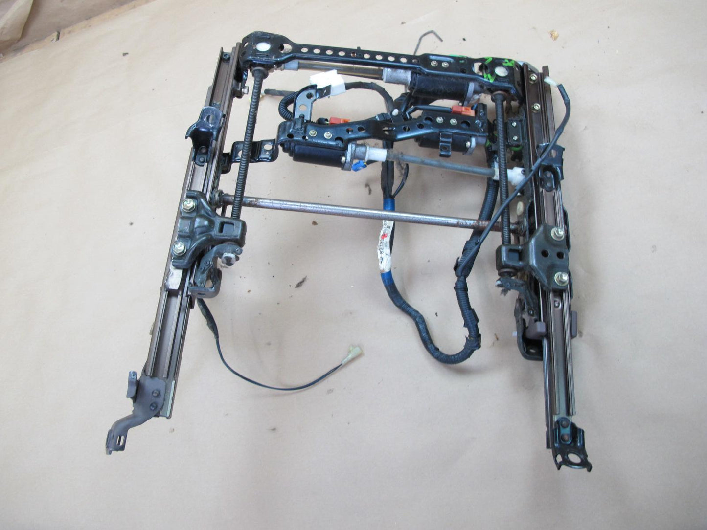 90-92 Lexus LS400 Front Left Seat Lower Frame Track Rail w Motor & Wire OEM