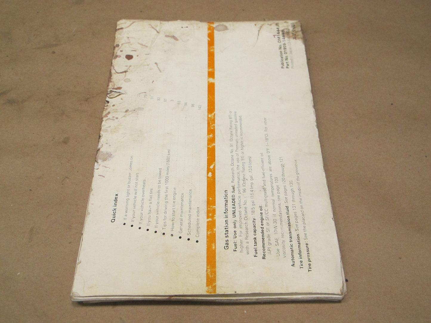 1986 Toyota Supra MK3 Owner User Operator Guide Manual Book