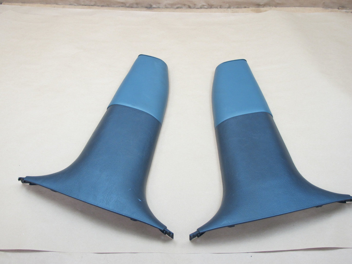 1992-1996 Lexus ES300 Left & Right Lower B Pillar Trim Cover Dark Blue OEM