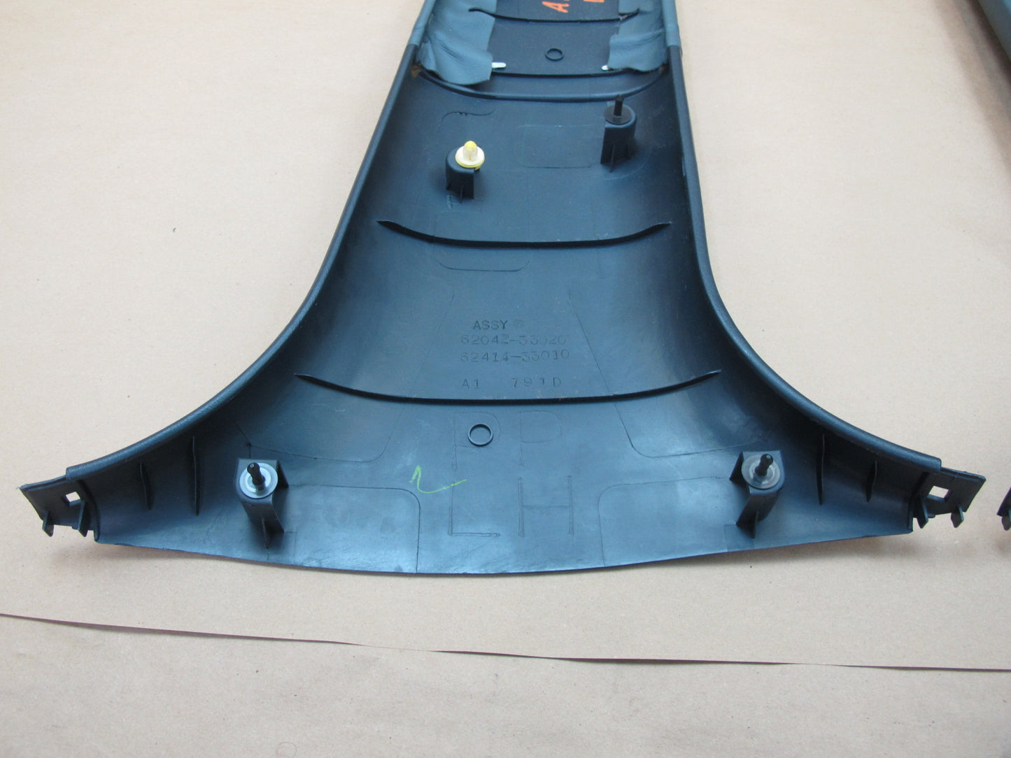 1992-1996 Lexus ES300 Left & Right Lower B Pillar Trim Cover Dark Blue OEM