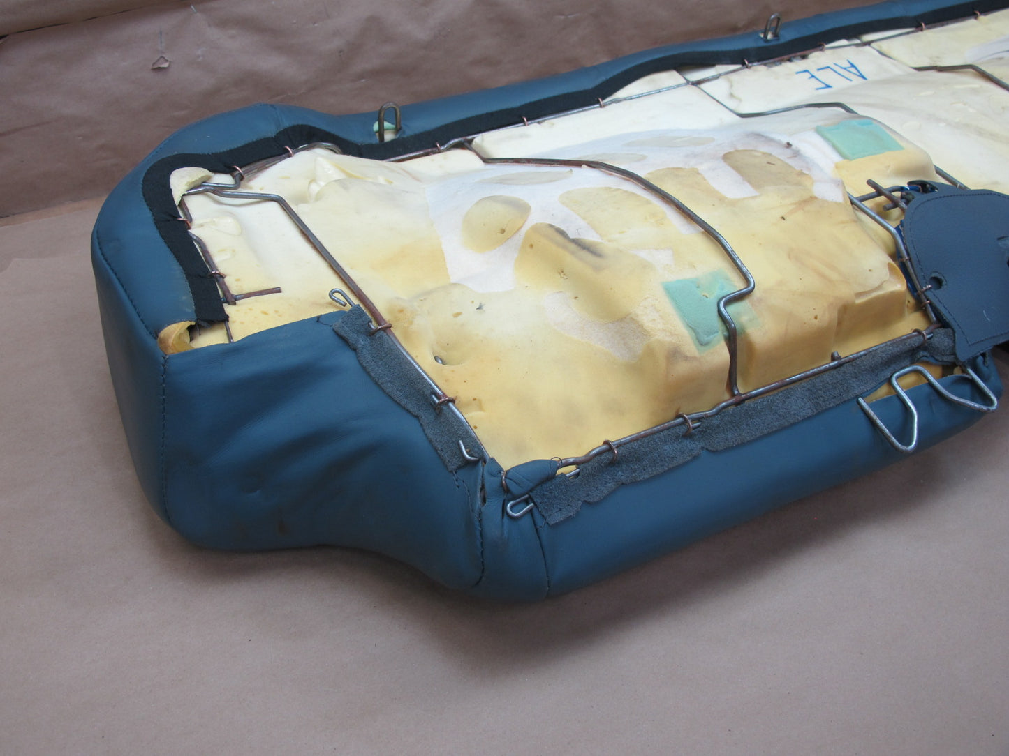 1992-1993 Lexus ES300 Rear Lower Seat Cushion Dark Blue Leather OEM
