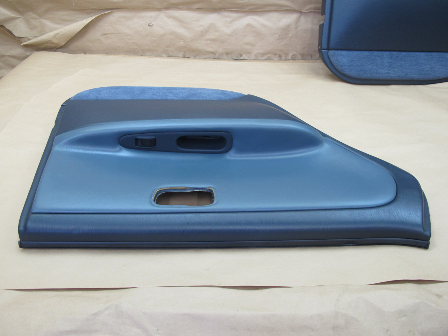 1992-1993 Lexus ES300 Rear Left & Right Interior Door Panel Dark Blue OEM