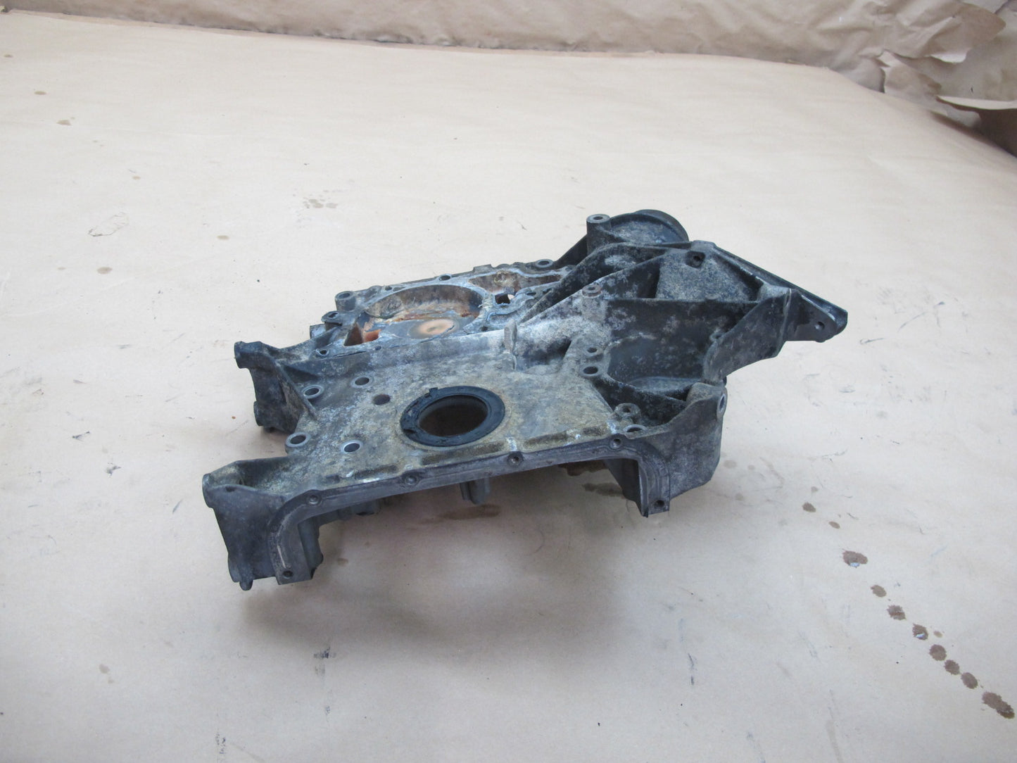 03-06 Dodge Sprinter 2.7L OM647LA Oil Cooler Filter Housing Timing Cover OEM