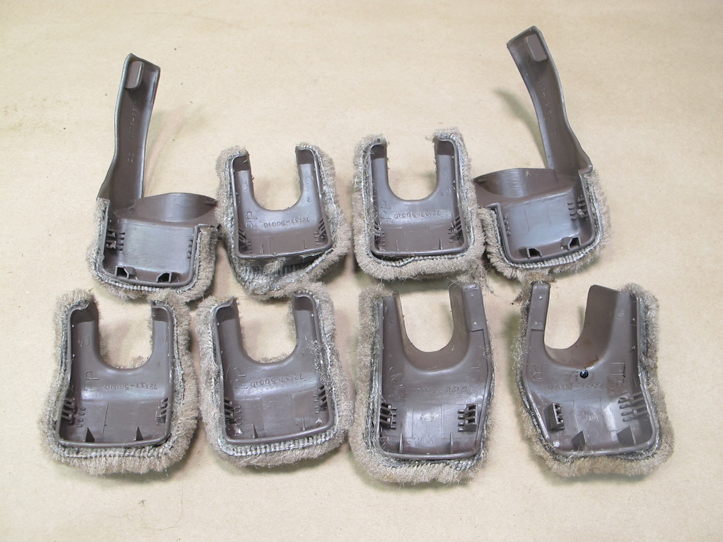 90-92 Lexus UCF10 LS400 Front Left & Right Seat Track Covers & Bolts Set OEM