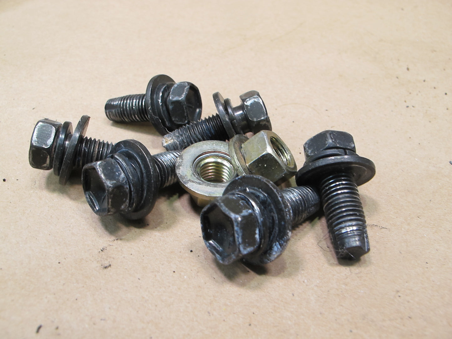 90-92 Lexus UCF10 LS400 Front Left & Right Seat Track Covers & Bolts Set OEM