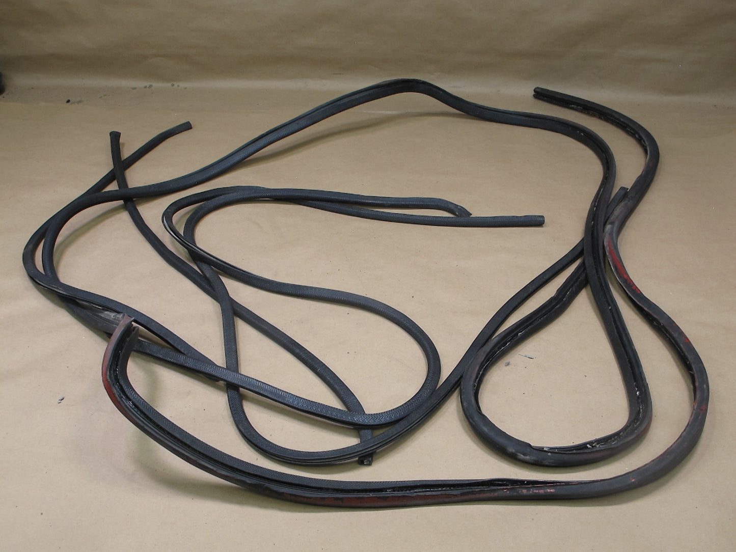 80-82 Porsche 924 Door Trunk Weatherstrip Rubber Seal Gasket Set OEM