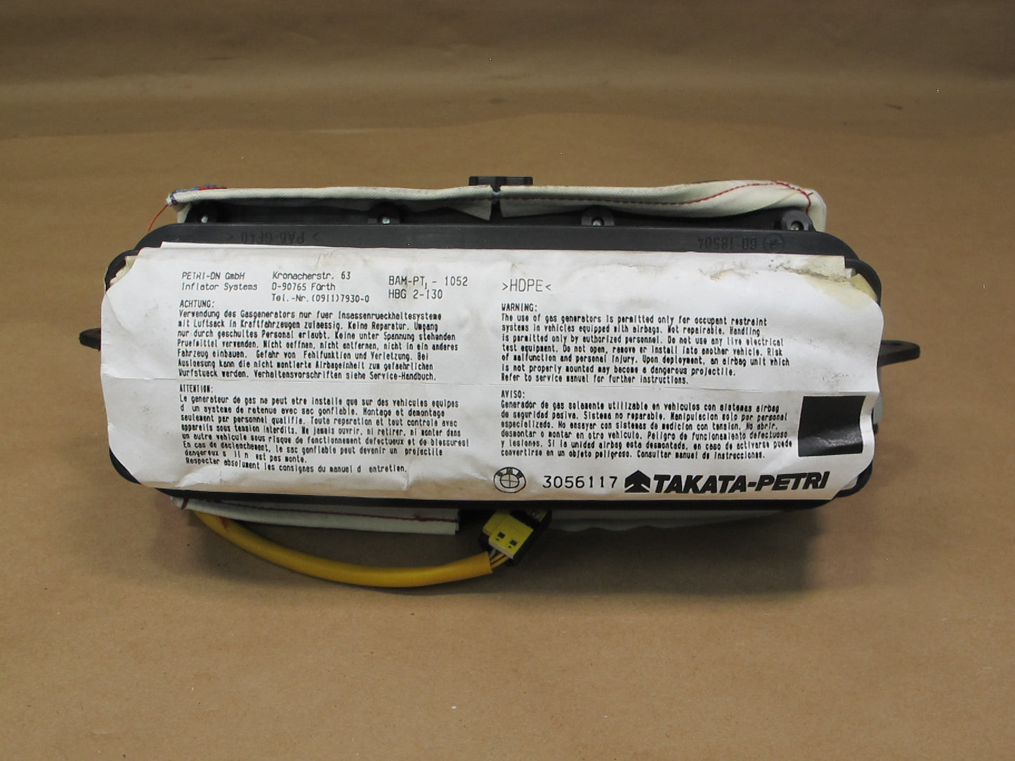 05-08 BMW E85 E86 FRONT RIGHT PASSENGER SIDE DASH SRS AIRBAG OEM