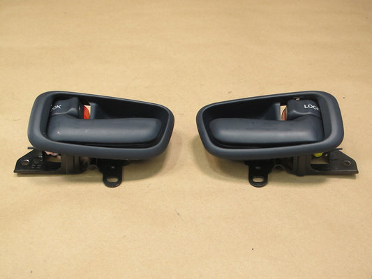 92-96 Lexus ES300 VCV10 Rear Left Right Door Interior Inner Handle Set Blue OEM