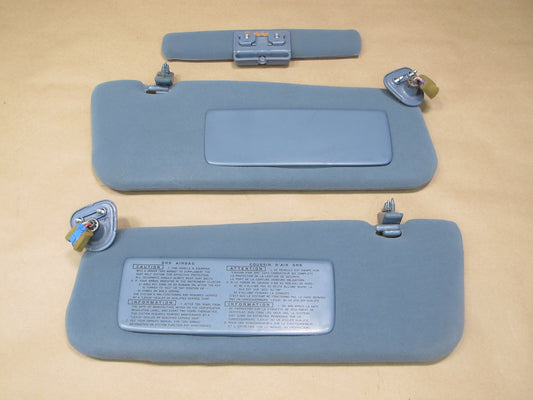 1992-1993 Lexus ES300 Left & Right & Middle Sun Visors Dark Blue OEM