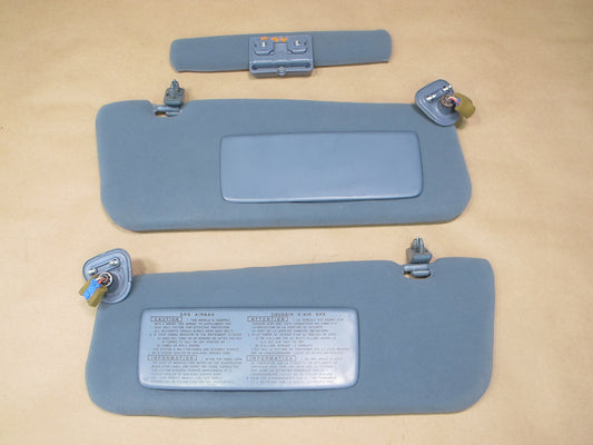 1992-1993 Lexus ES300 Left & Right & Middle Sun Visors Dark Blue OEM