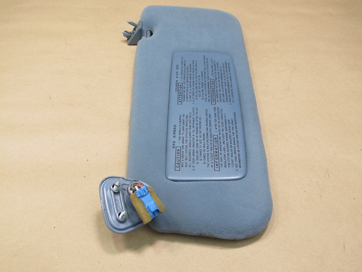 1992-1993 Lexus ES300 Left & Right & Middle Sun Visors Dark Blue OEM