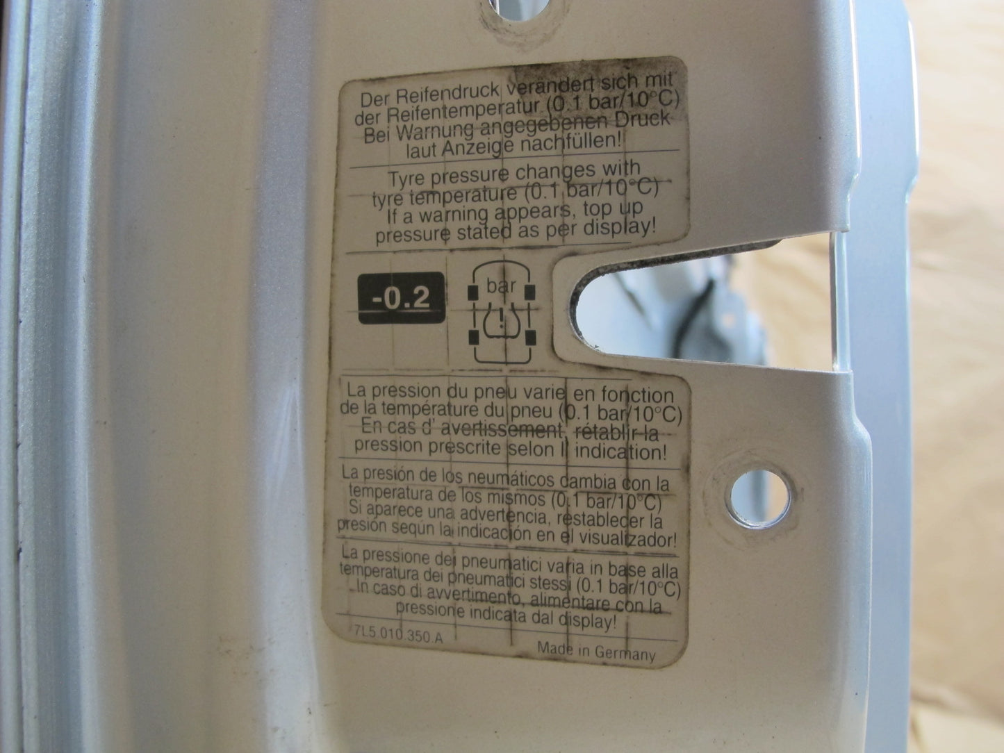 2003-2010 Porsche Cayenne 955 Front Left Door Shell Panel