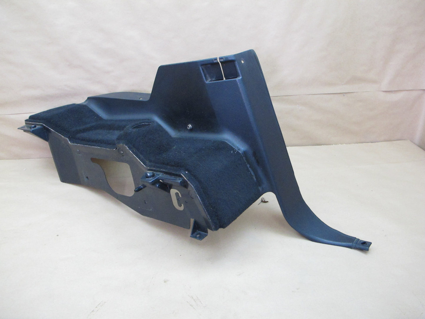 89-91 Mazda RX7 Convertible Rear Left Quarter Lower Trim Panel w Bracket OEM