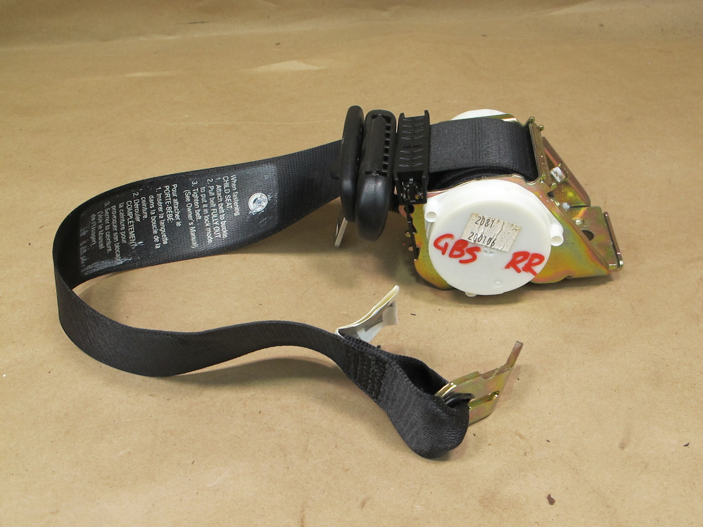 06-10 BMW E64 CONVERTIBLE REAR LEFT & RIGHT SIDE SEATBELT RETRACTOR SET OEM