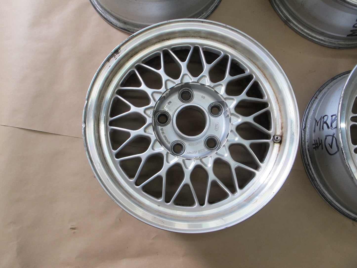 89-91 Mazda FC3S RX7 Set of 4 BBS R15 15" Alloy Wheel Rim 15x6.5 ET40 OEM