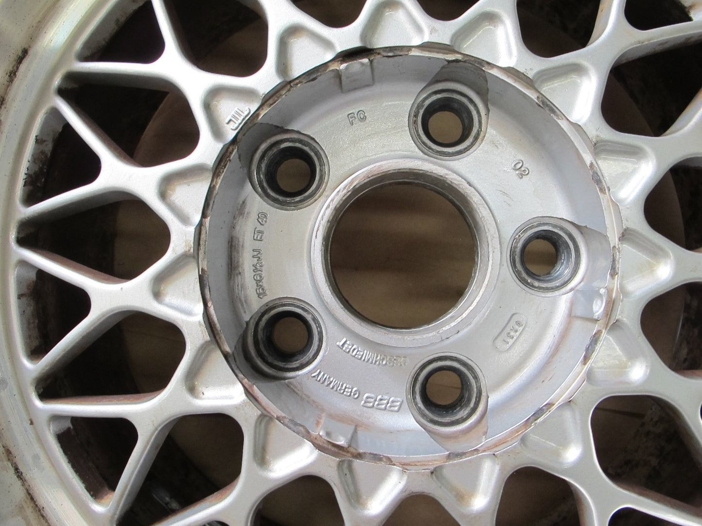 89-91 Mazda FC3S RX7 Set of 4 BBS R15 15" Alloy Wheel Rim 15x6.5 ET40 OEM