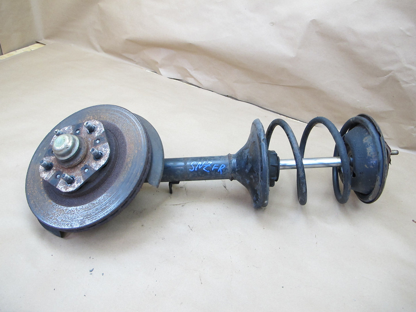 84-86 Nissan Z31 300ZX Front Right Spindle Knuckle Wheel Hub Strut Rotor OEM
