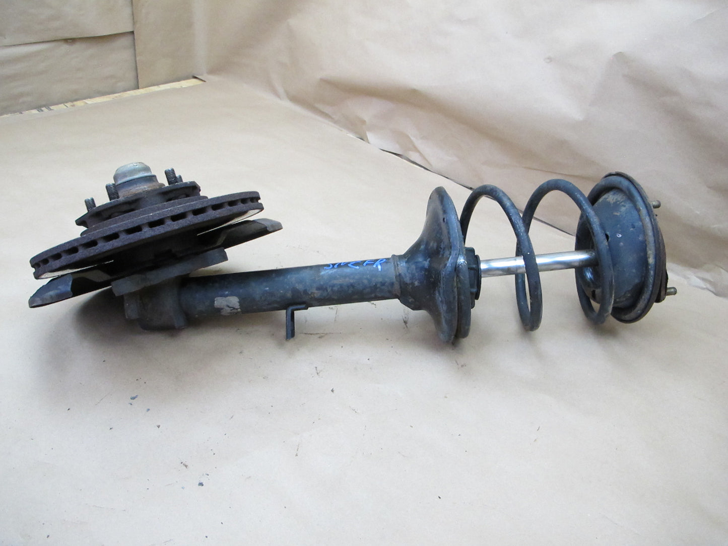 84-86 Nissan Z31 300ZX Front Right Spindle Knuckle Wheel Hub Strut Rotor OEM