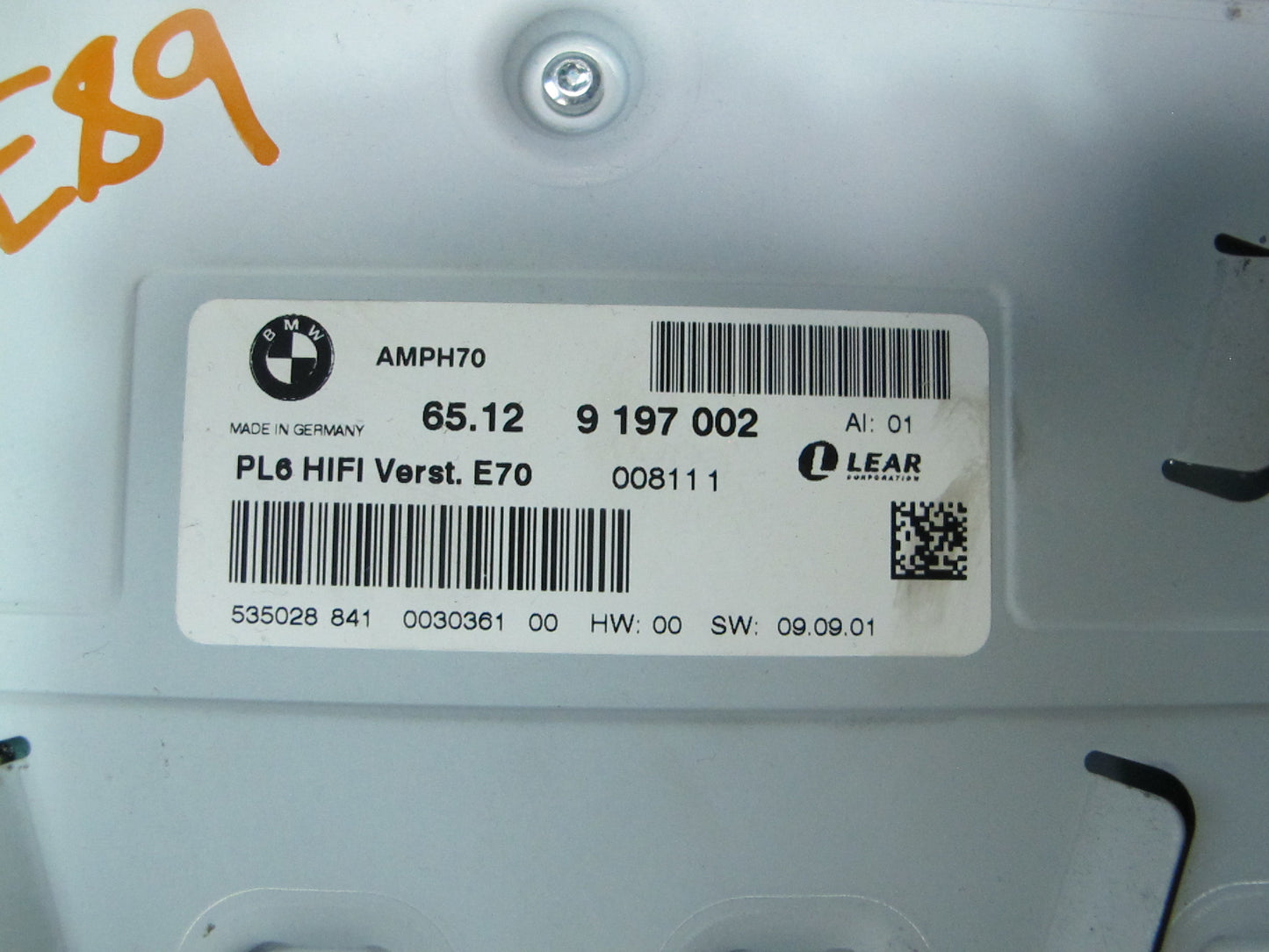 09-16 BMW E89 Z4 AM FM Radio Tuner Hi-fi System Amp Amplifier 65129197002 OEM