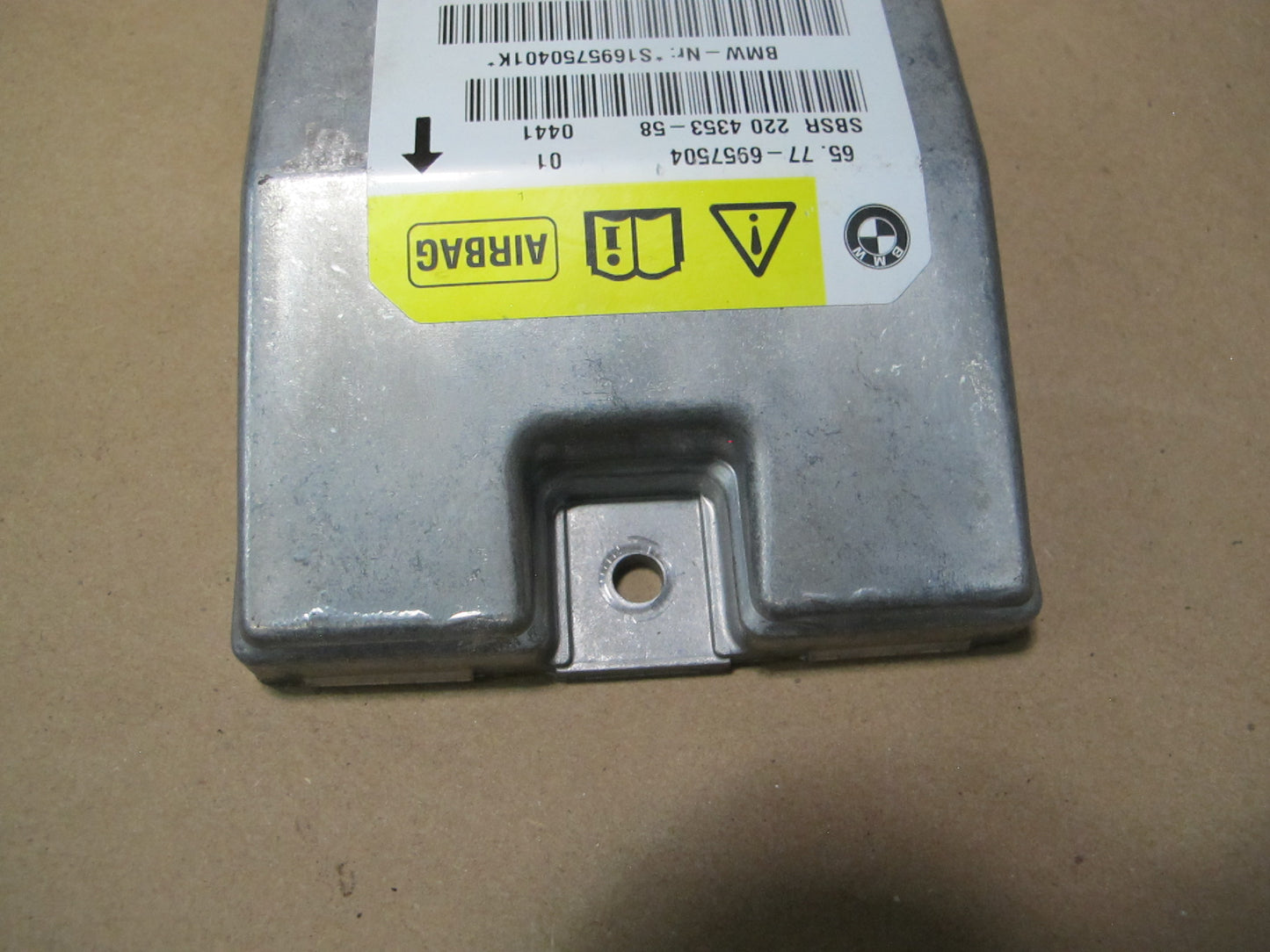 03-08 BMW E85 Z4 RIGHT PASSENGER SIDE B PILLAR SRS AIRBAG SENSOR 6957504 OEM