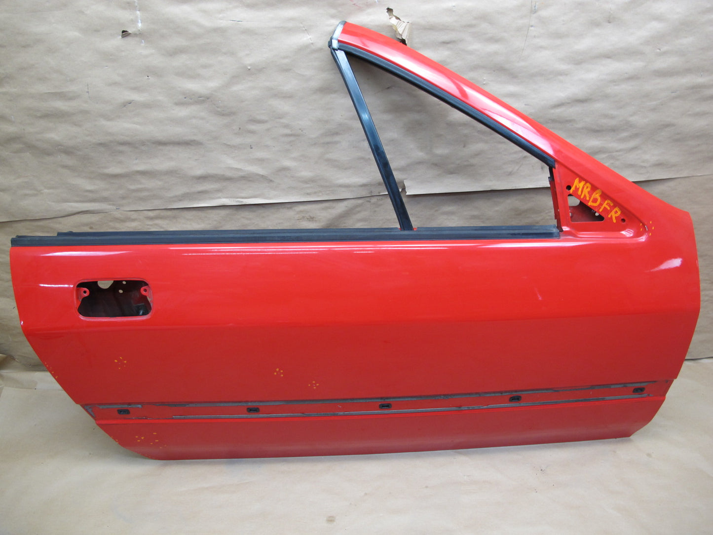 89-91 Mazda RX7 Convertible Right Passenger Door Shell Panel RED OEM