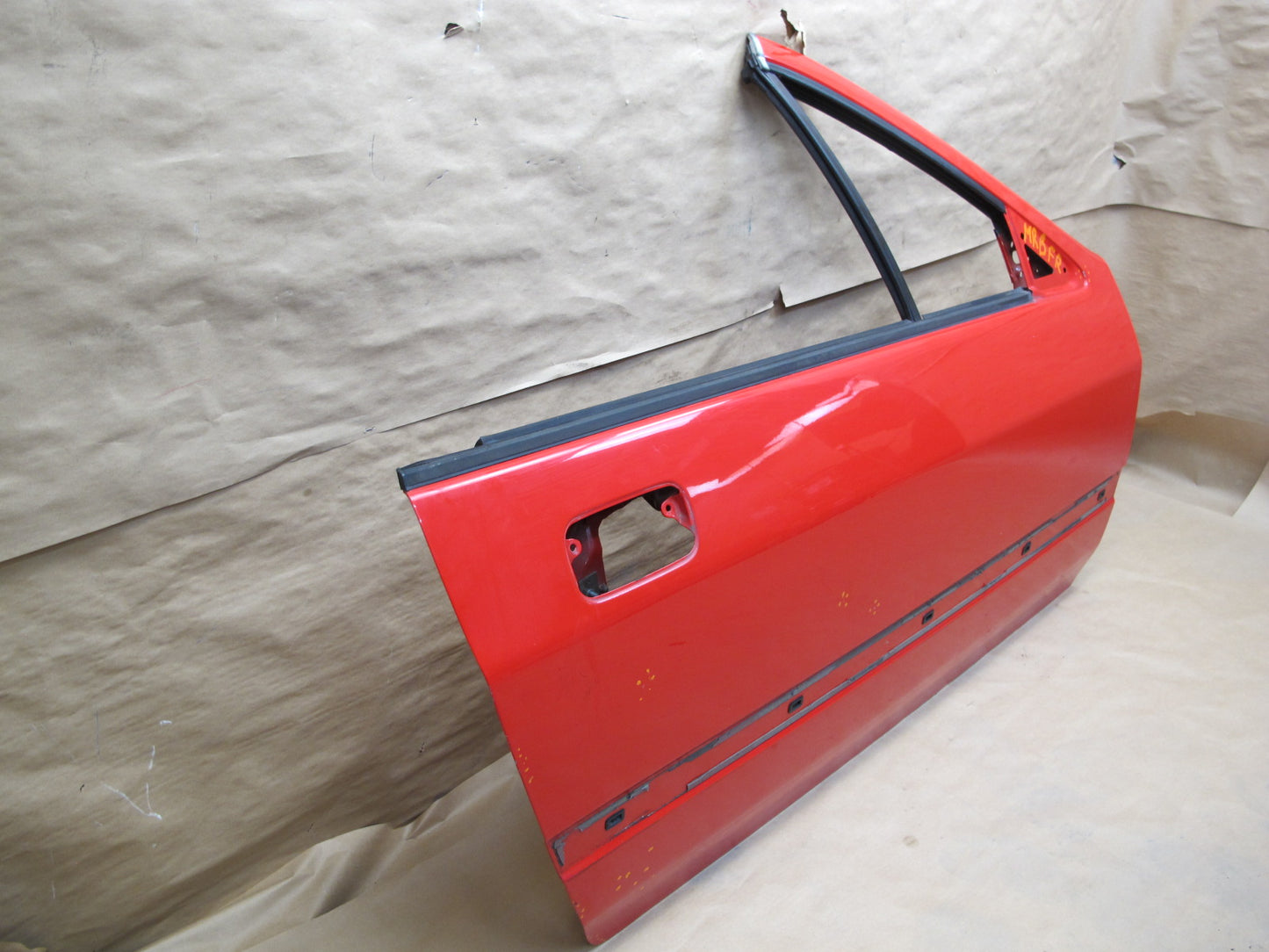 89-91 Mazda RX7 Convertible Right Passenger Door Shell Panel RED OEM