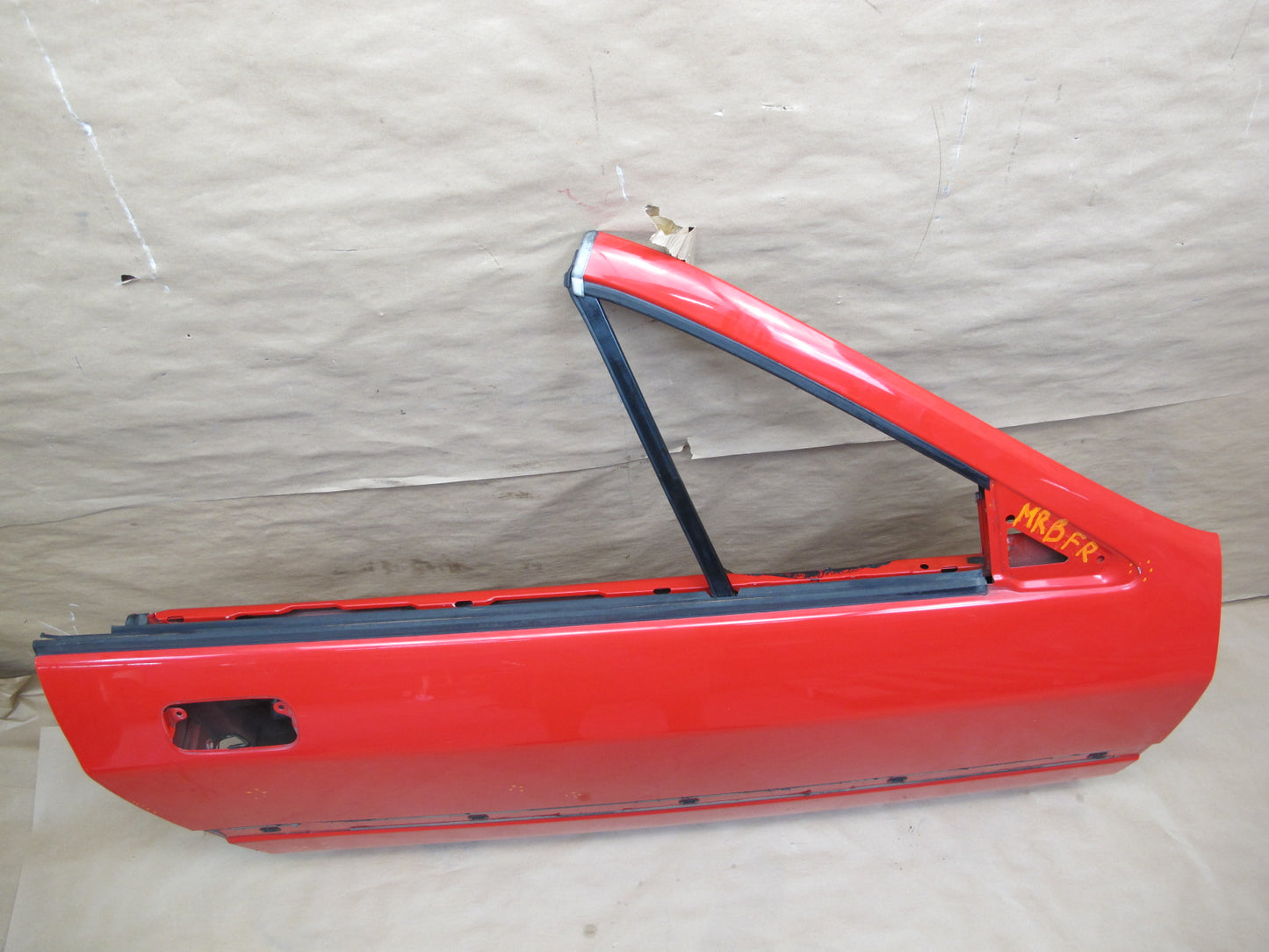 89-91 Mazda RX7 Convertible Right Passenger Door Shell Panel RED OEM
