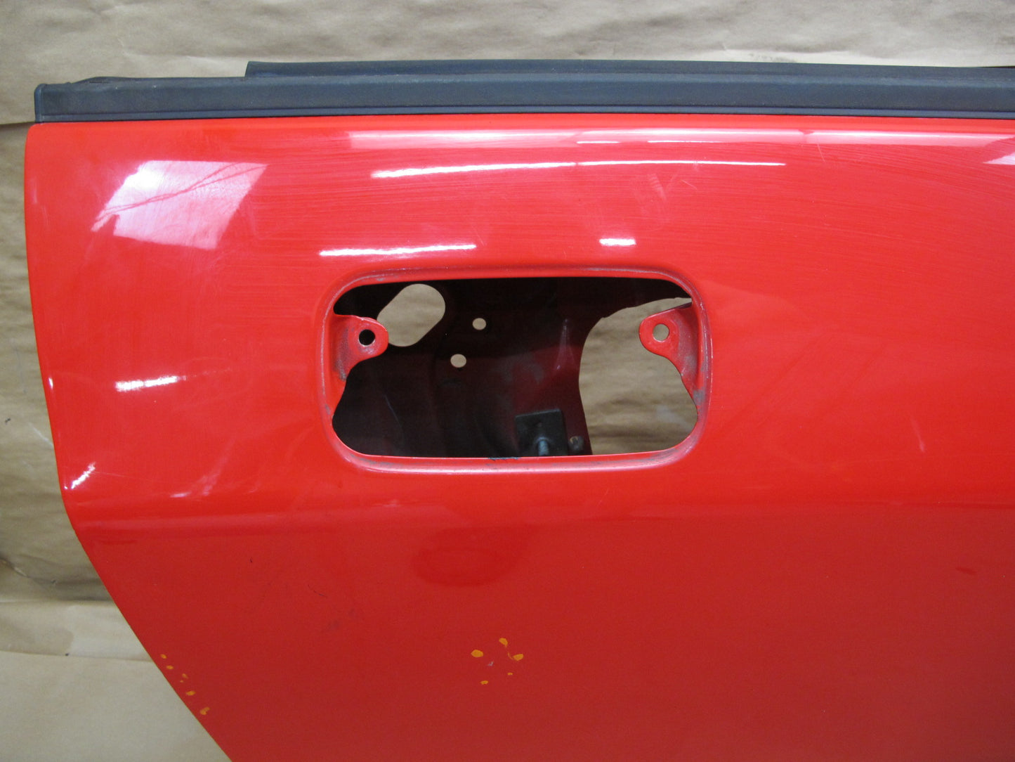 89-91 Mazda RX7 Convertible Right Passenger Door Shell Panel RED OEM