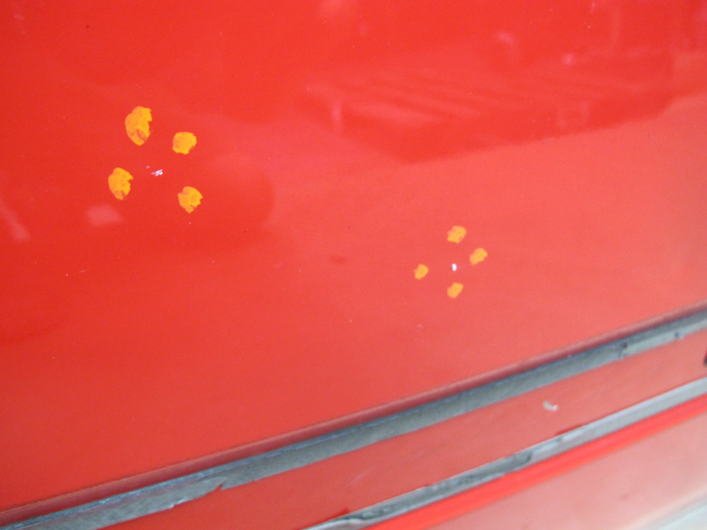 89-91 Mazda RX7 Convertible Right Passenger Door Shell Panel RED OEM