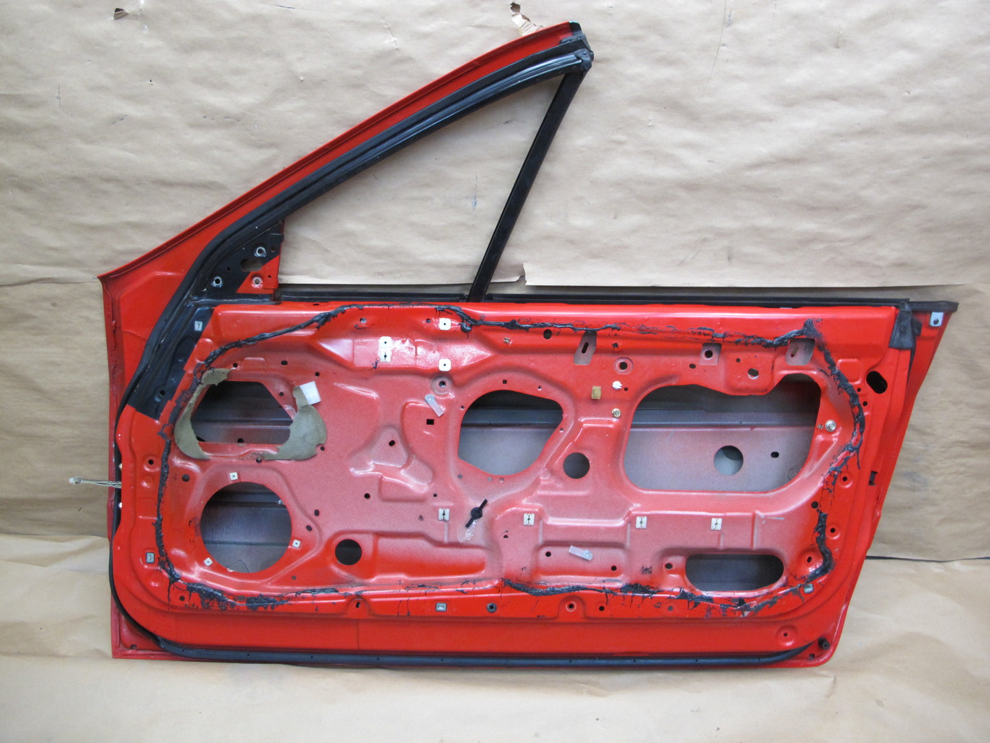 89-91 Mazda RX7 Convertible Right Passenger Door Shell Panel RED OEM