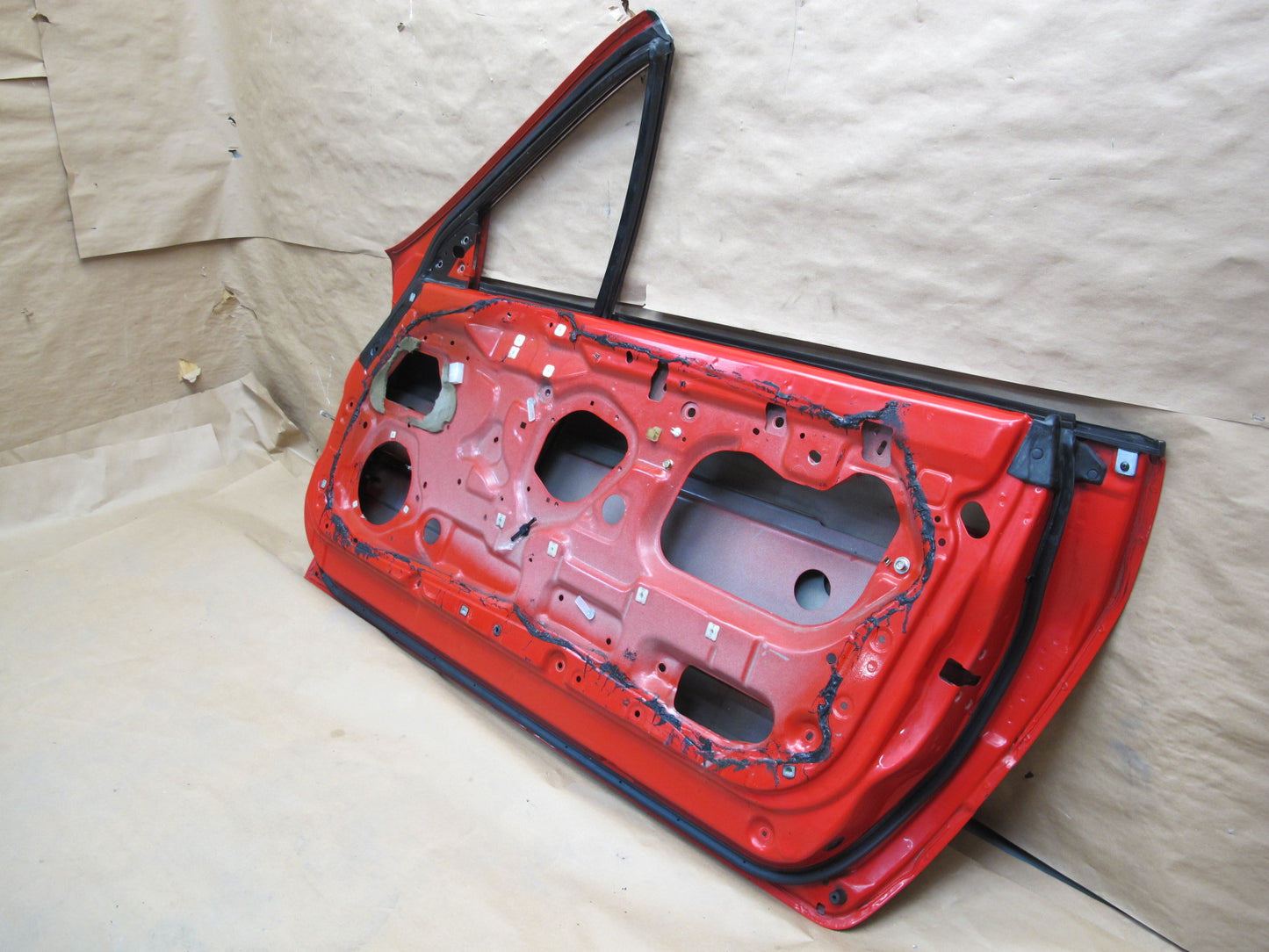 89-91 Mazda RX7 Convertible Right Passenger Door Shell Panel RED OEM