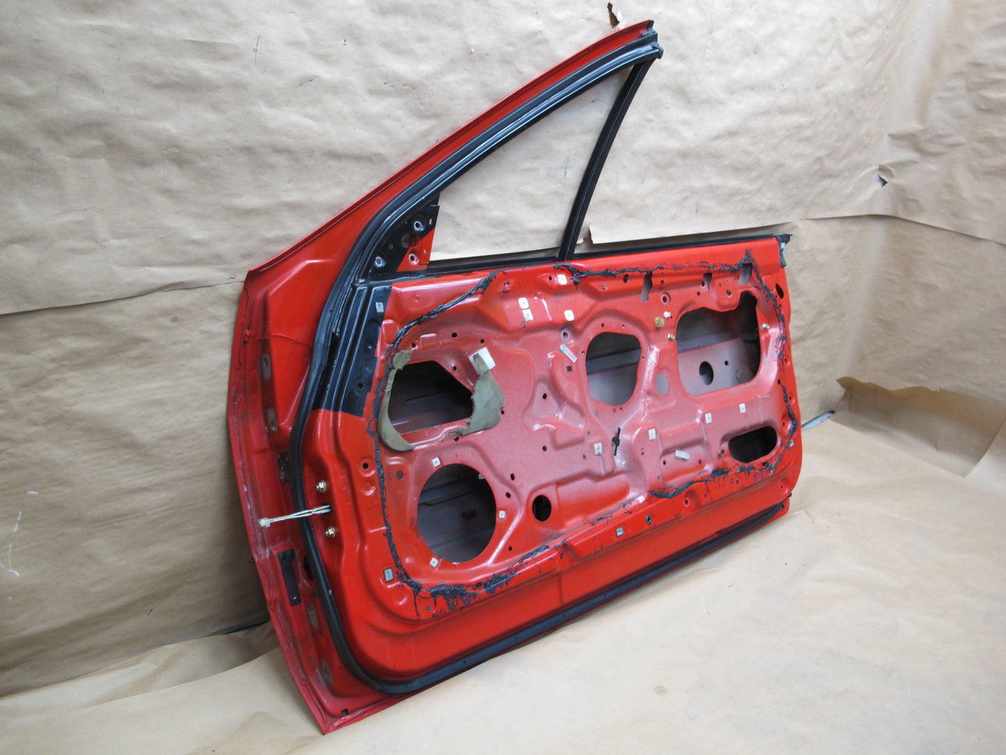 89-91 Mazda RX7 Convertible Right Passenger Door Shell Panel RED OEM