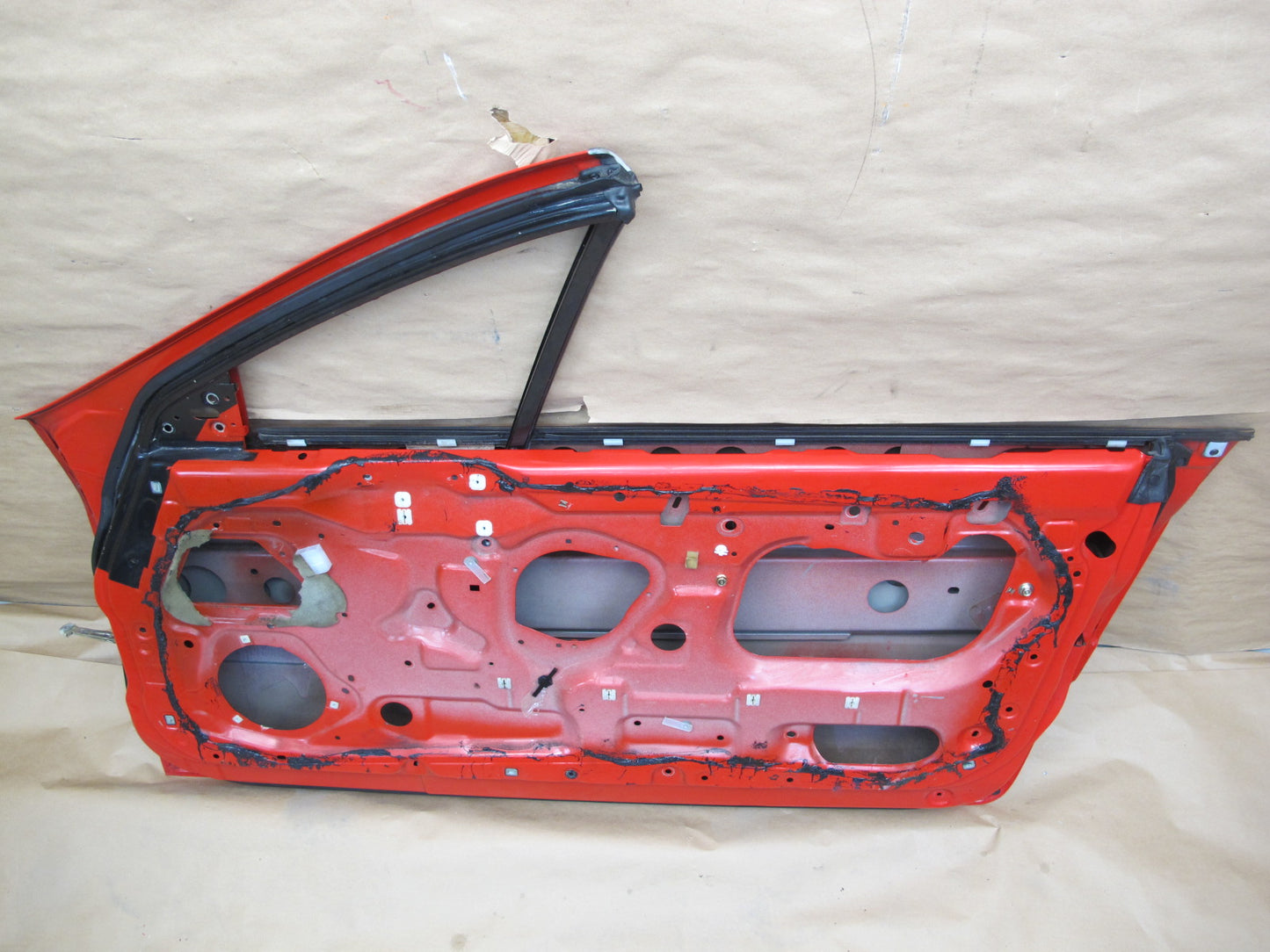 89-91 Mazda RX7 Convertible Right Passenger Door Shell Panel RED OEM